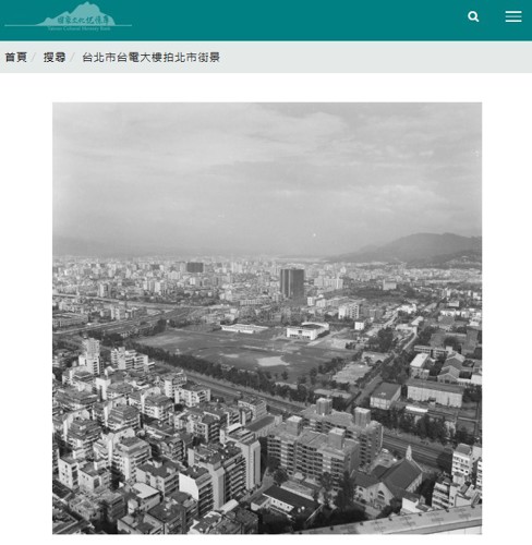 1980年代台電大樓的俯瞰景觀。
