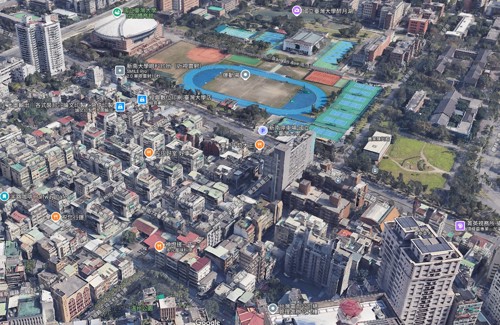 前一張俯瞰圖與Google Earth的對照比較。