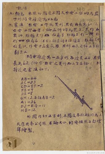 「修正公司徽圖」的說明文字裡，各個圖像細節都有精準的數值規範。