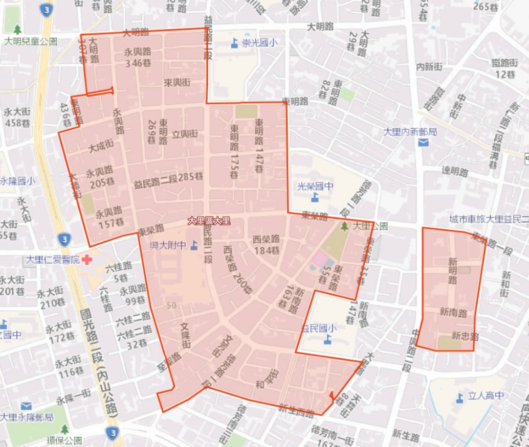 大里市地重劃(原臺中縣第4期)