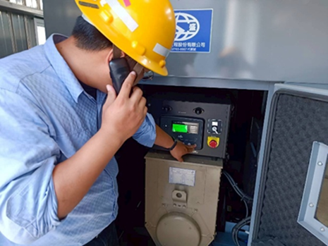 圖說: 為防止豪大雨影響用電，台電台東區處已提前確認抽水機正常運作。