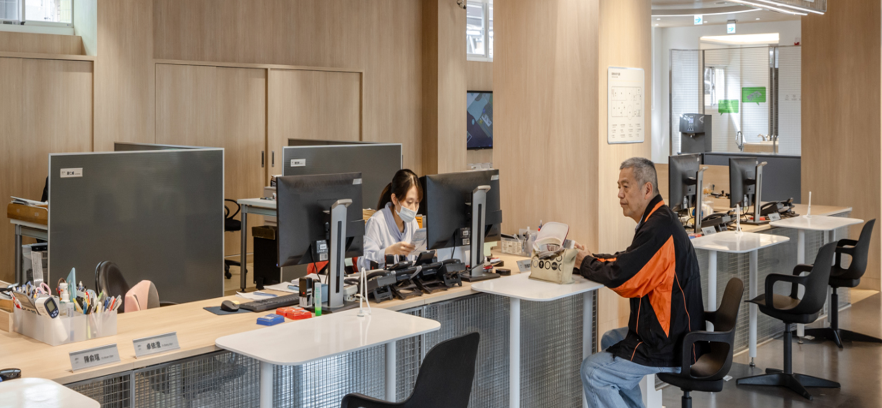 區處服務宗旨：誠信、關懷、服務、成長